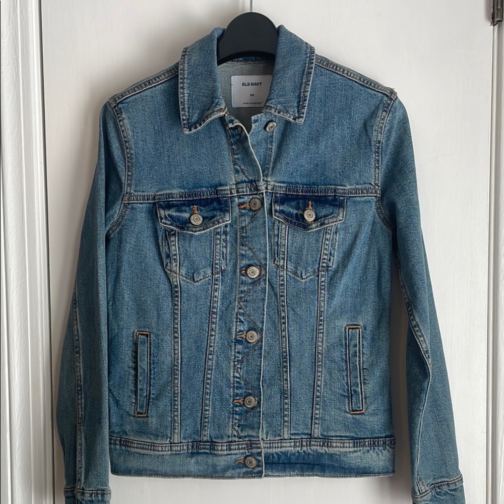 Old Navy Blue Jean Jacket Classic Denim Style XS